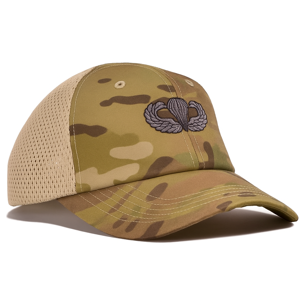 Airborne Jump Wings Multicam Mesh Back Hat – 11Bravos.com