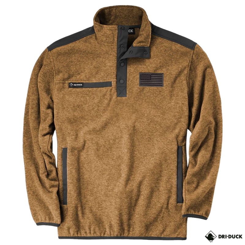 DRI DUCK American Flag Fleece Pullover