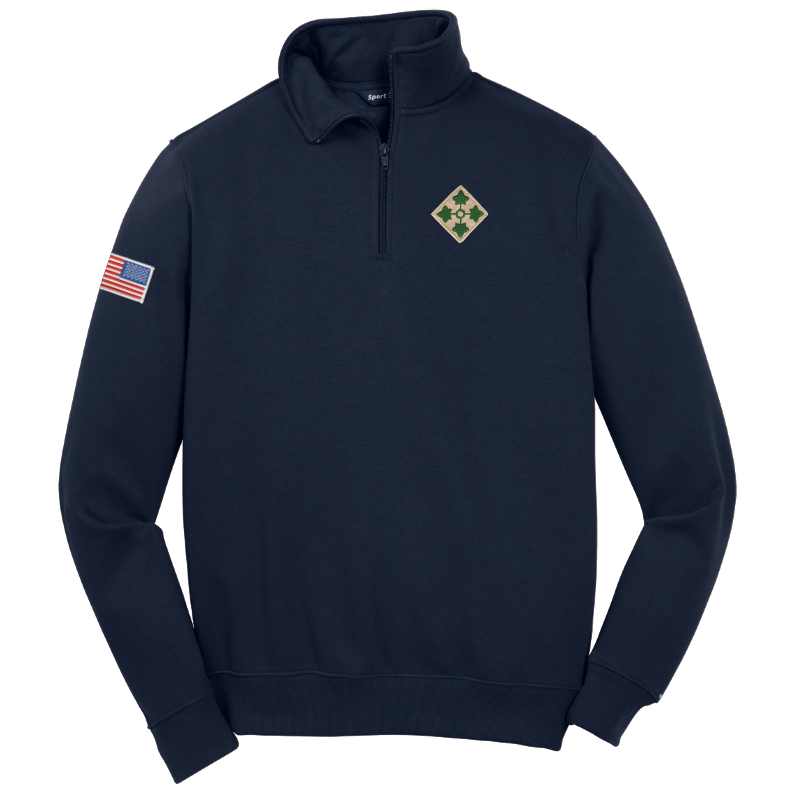 4th Infantry 1 4 Zip Sweatshirt